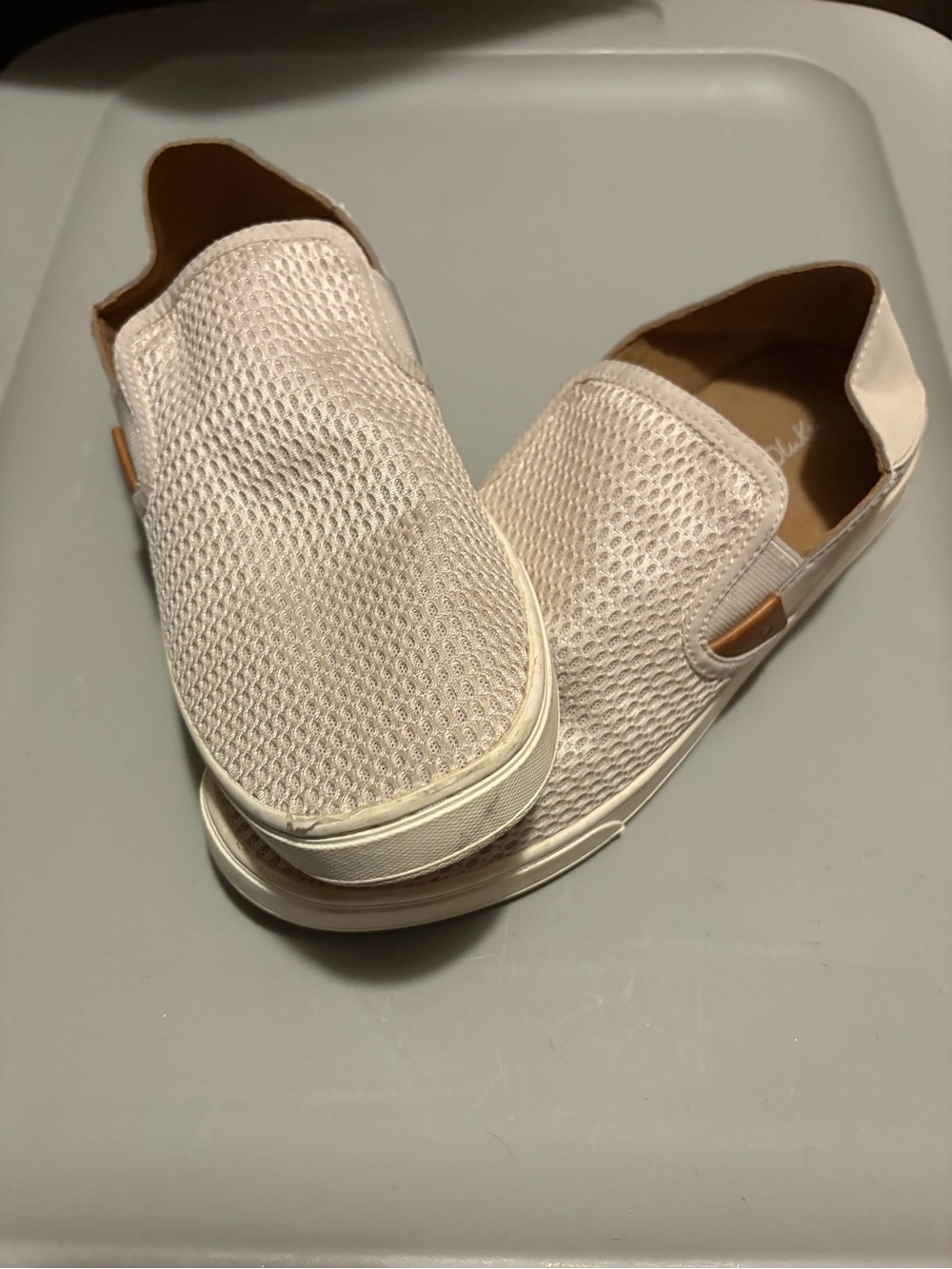 Olukai Pehuea Slip-On Sneaker in Dark Grey Casual Shoe US Women's 10 Preppy